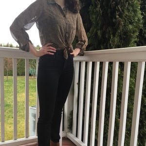 Ladies Cheetah Print Blouse